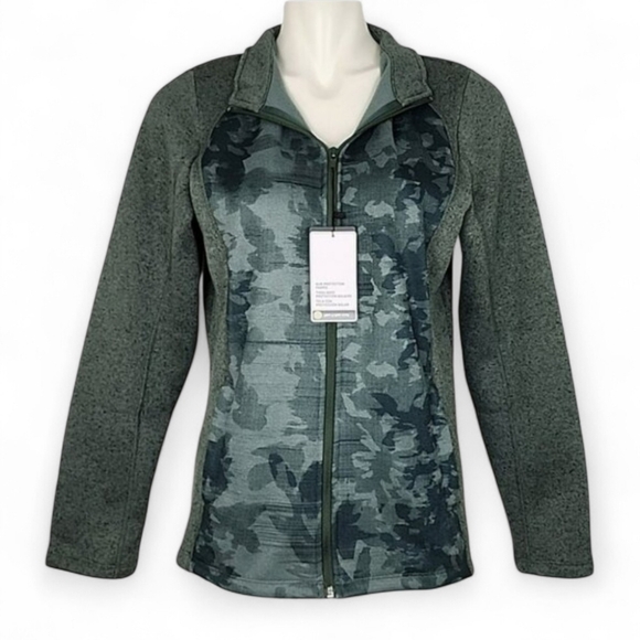 Callaway Jackets & Blazers - Callaway Women's Weather Series Fleece Jacket Floral Green Camo Sun Protect L
